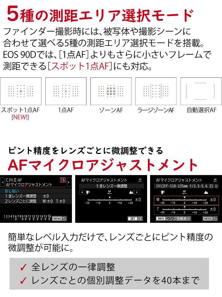 新品 キヤノン Canon  デジタル一眼レフカメラ EOS 90D デジタルカメラ 一眼レフ ミドルクラス 中級者向け 高画質 ハイアマチュア 女性 男性 ラッピング不可