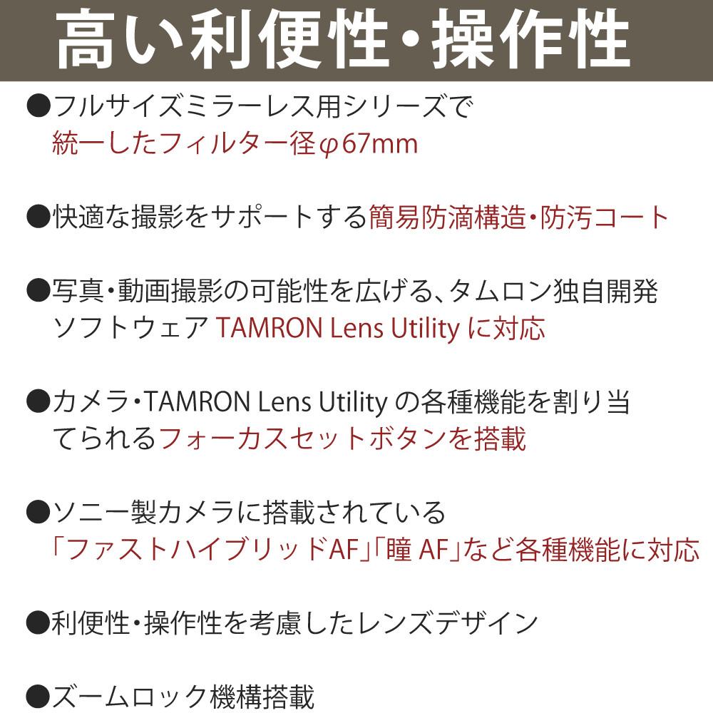 レビューでプレゼント タムロン 28-300mm F4-7.1 Di III VC VXD ソニーE用 A074S