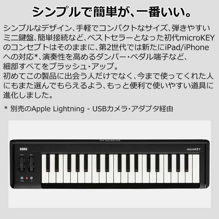 KORG コルグ MIDIキーボード microKEY2-37 ヘッドホンセット ラッピング不可