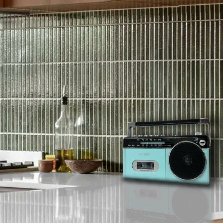 アイワ ラジカセ aiwa audio -G RCP3 GAA4-RCP0003 PG  オーム電機 乾電池 クロス 2枚付き 3点セット ラッピング不可