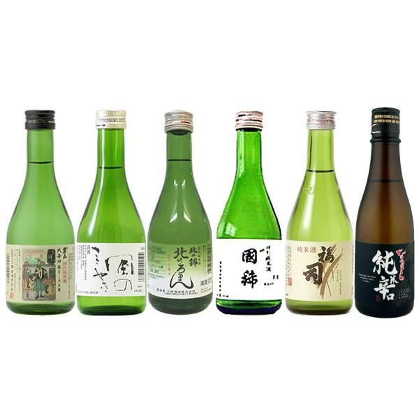 男山 國稀 高砂 福司 北の錦 千歳鶴 北海道産 地酒 日本酒 純米酒 飲み比べ 300ml 6本セット  ラッピング不可  熨斗対応不可