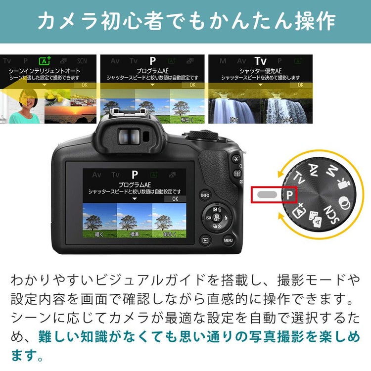 合計4点セット  キヤノン ミラーレス一眼カメラ EOS R100 レンズキット RF-S18-45 IS STM  6052C011