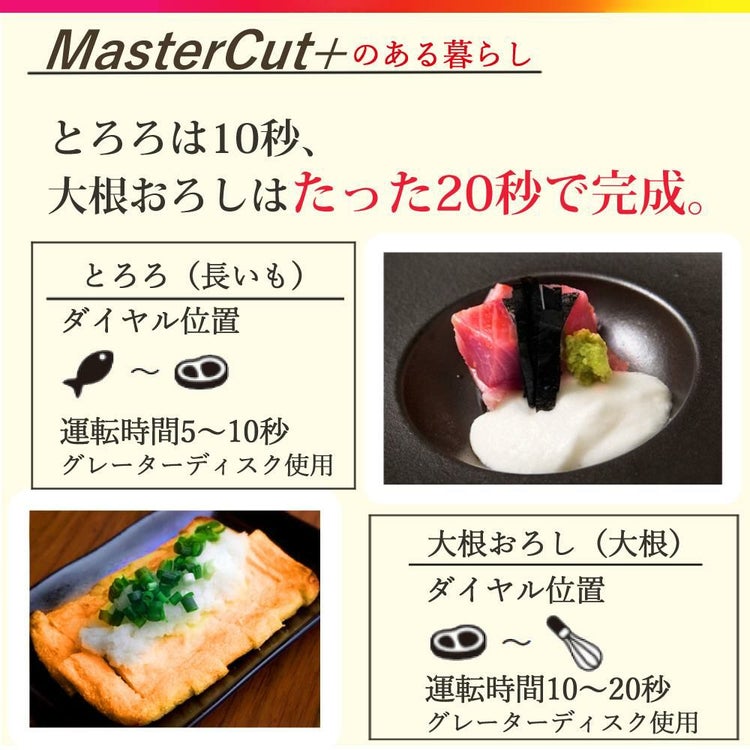 山本電気 フードプロセッサー マルチスピードミキサー Master Cut＋マスターカットプラス YE-MM24A-WH ホワイト