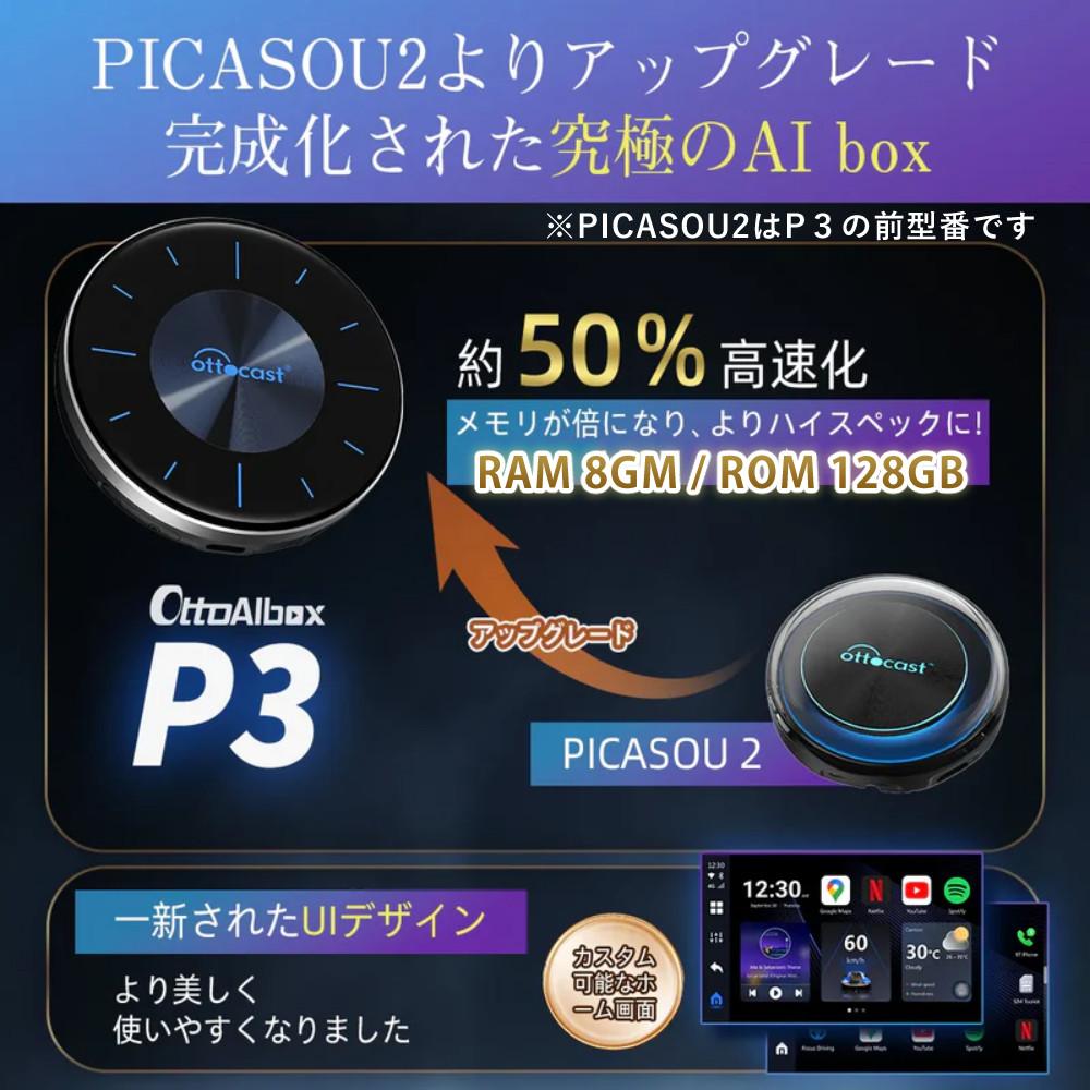 正規販売店) OTTOCAST（オットキャスト p3 ） OTTO AI BOX P3 PCS46
