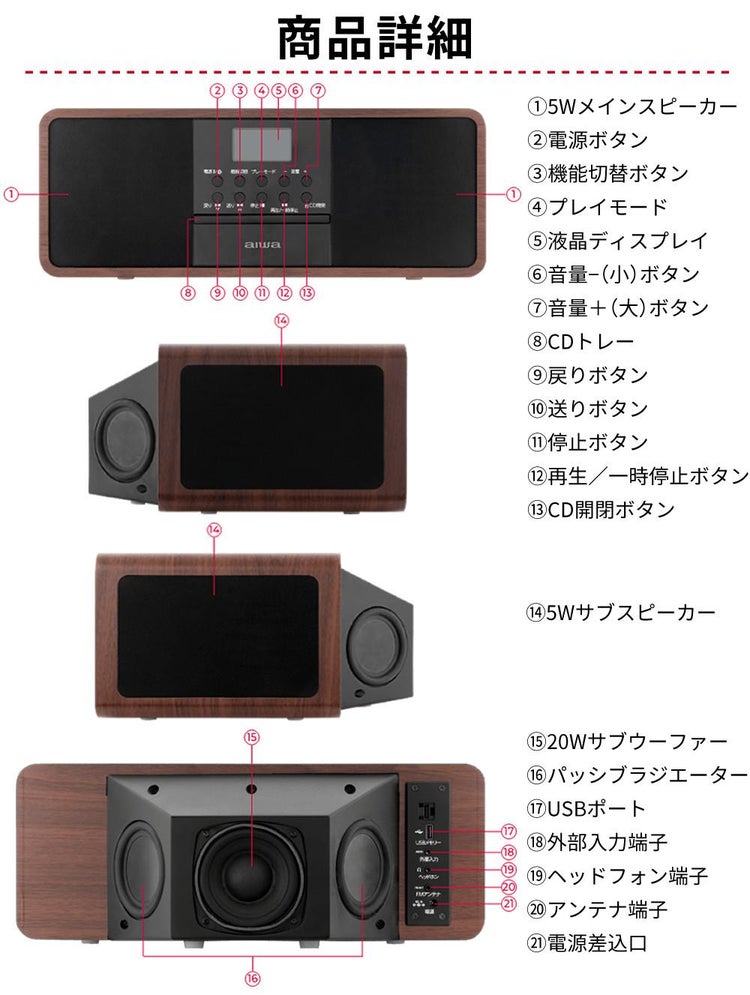 aiwa スピーカーユニット aiwa audio -G SPU1 GAA4-SPU0001 ラッピング不可