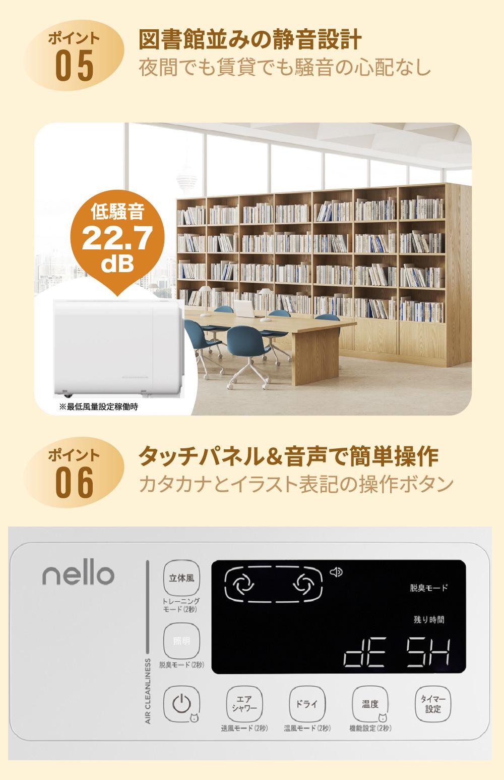 脱臭モード搭載 NEWモデル 獣医師推奨 nello ペットドライルーム＋Deo 犬 猫 乾燥 時短 ドライ エアシャワー ハウス 静音 花粉 多頭 ラッピング不可