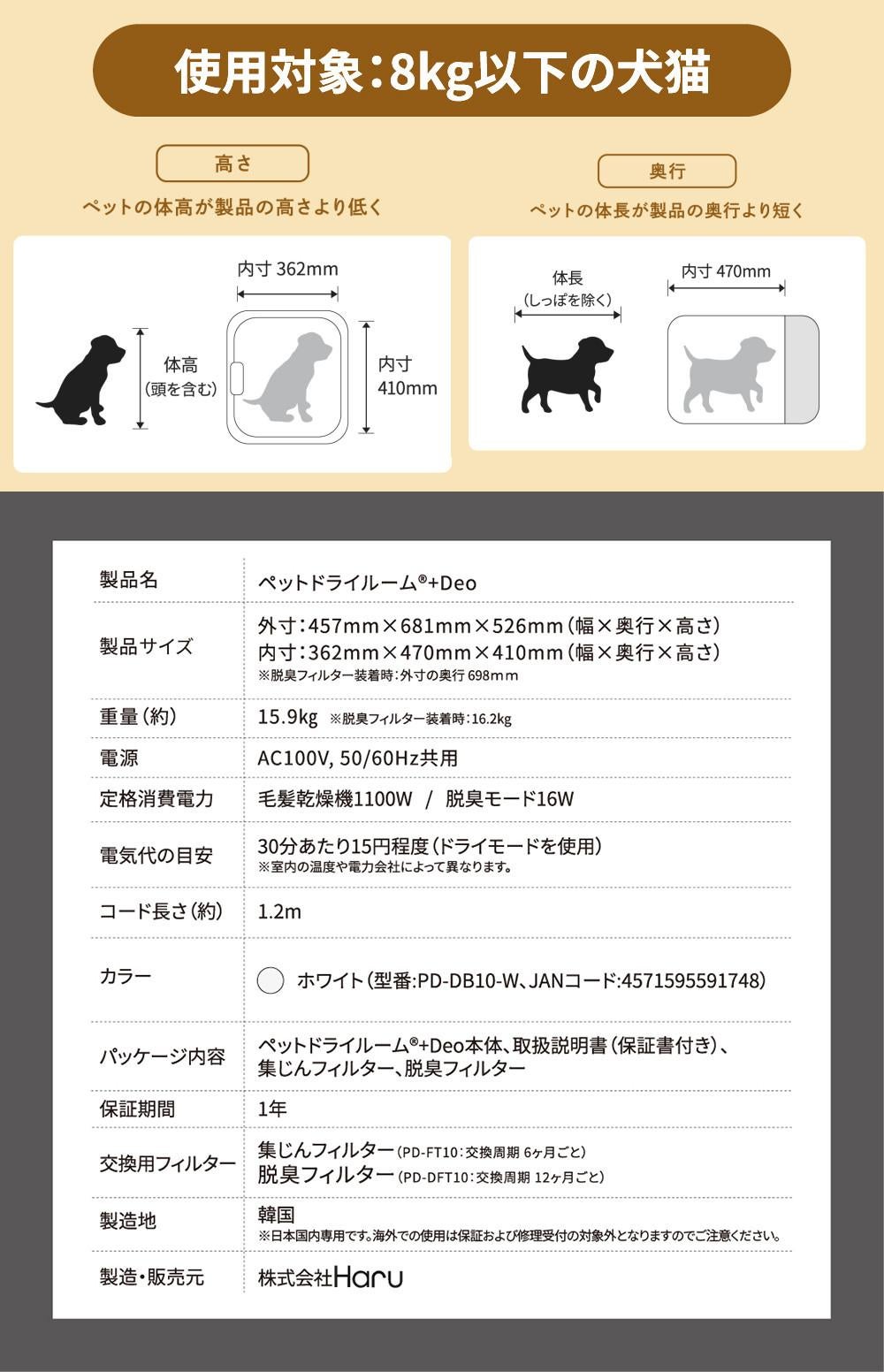 脱臭モード搭載 NEWモデル】獣医師推奨 nello ペットドライルーム＋Deo