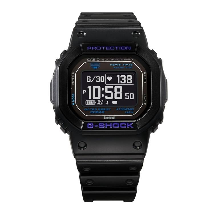 選べる特典付 カシオ ジーショック 腕時計 ジースクワッド ソーラー USB充電 Bluetooth メンズ 国内正規品 DW-H5600-1A2JR 木製時計スタンド付