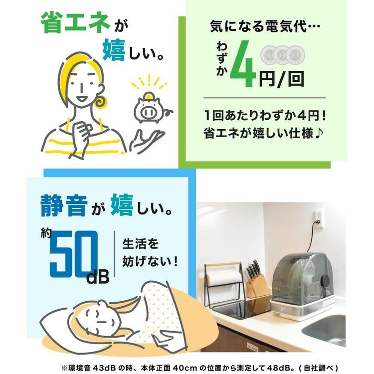 UV除菌で安心 シンク横に置ける 食器乾燥機 Slim SWUDTCSSL  ラッピング不可