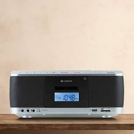 東芝 CDラジカセ シルバー TY-CDX92(S) カセットテープ クロス付き 3点