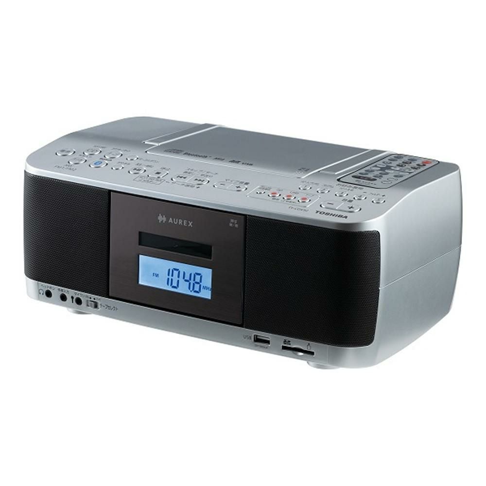 東芝 CDラジカセ シルバー TY-CDX92(S) ダイナミックマイク 変換