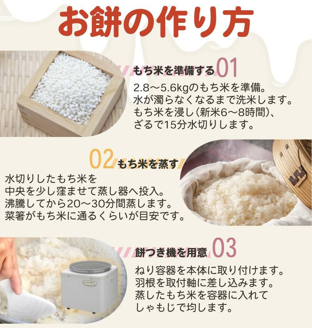 エムケー精工 餅つき機 もちつき 全自動 4升 RM-721SZ めん棒 のし板