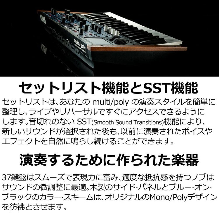 コルグ multi/poly ANALOG MODELING SYNTHESIZER　ヘッドホン VOX ピック クロス セット KORG ラッピング不可