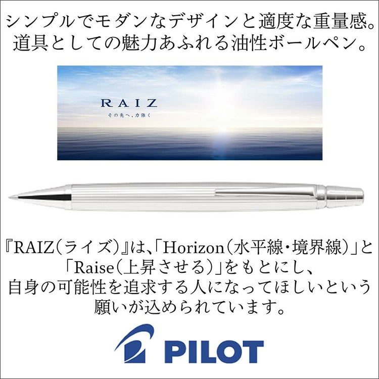 パイロット 油性 ボールペン ライズ シャイニングシルバー BR-15SS-SS 替芯付きセット