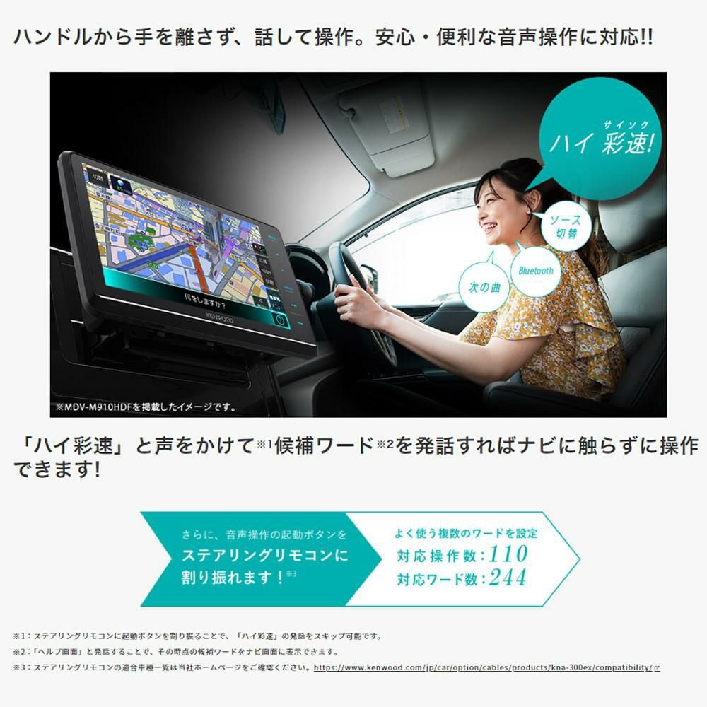 ケンウッド 彩速ナビ 9V型フローティングモデル MDV-M911HDF