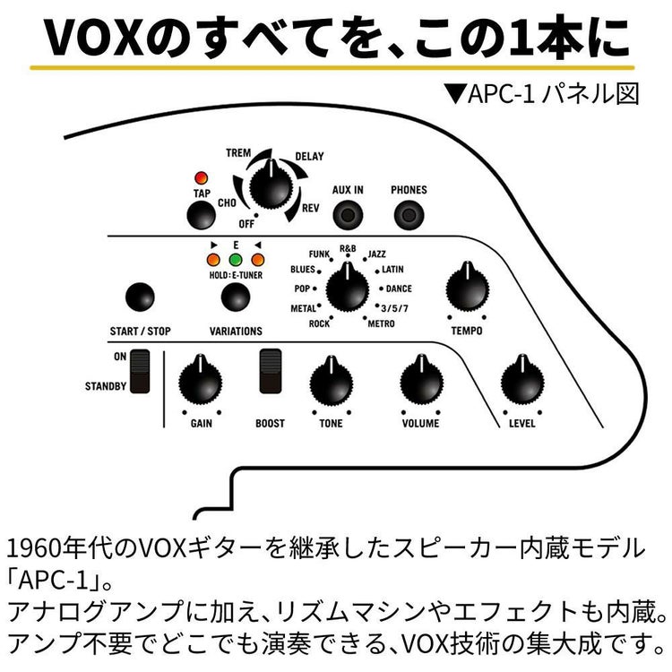 VOX ヴォックス APC-1 エレキギター APC-1 RD APC-1 OR APC-1 BL ラッピング不可