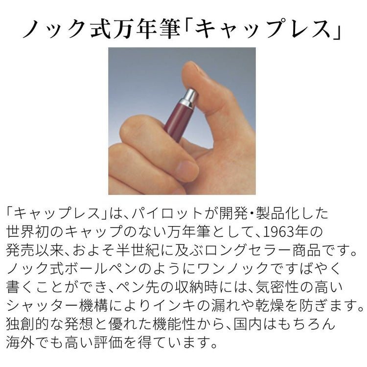 パイロット 万年筆 FC-3MS-S キャップレス ストライプ シルバー 細字 中字 F M