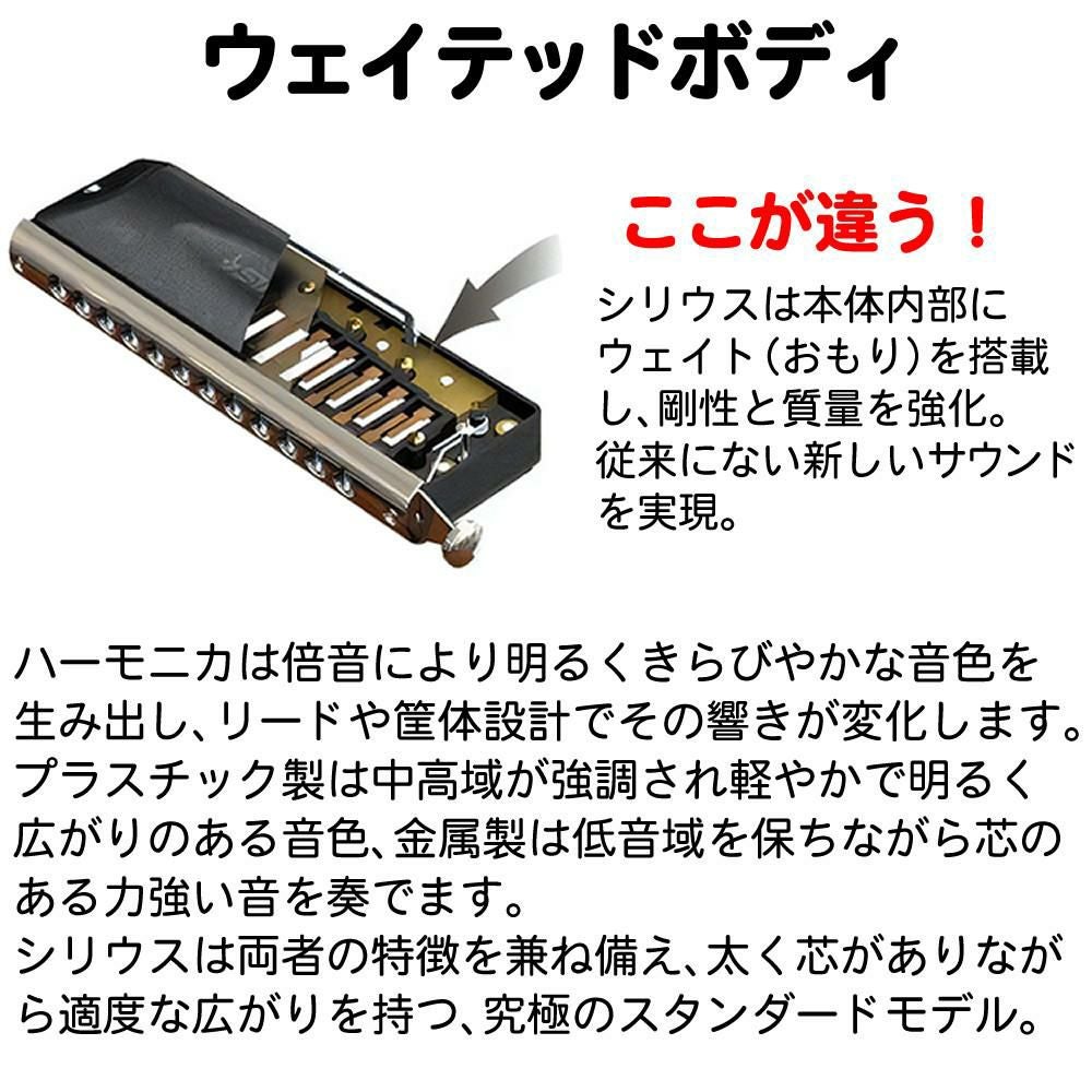 SUZUKI スズキ クロマチックハーモニカ シリウス S-48S 12穴 48音  3オクターブ  除菌クリーナー クロスセット