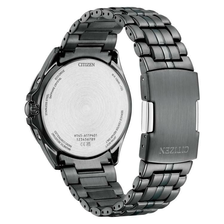 シチズンコレクション 腕時計 NIGHT COLOR EDITION  ソーラー電波 メタルバンド オールブラック メンズ 国内正規品 CB0294-54E