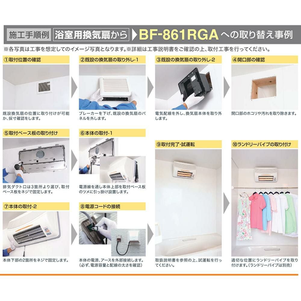 高須産業 浴室換気乾燥暖房機 ホワイト BF-861RGA