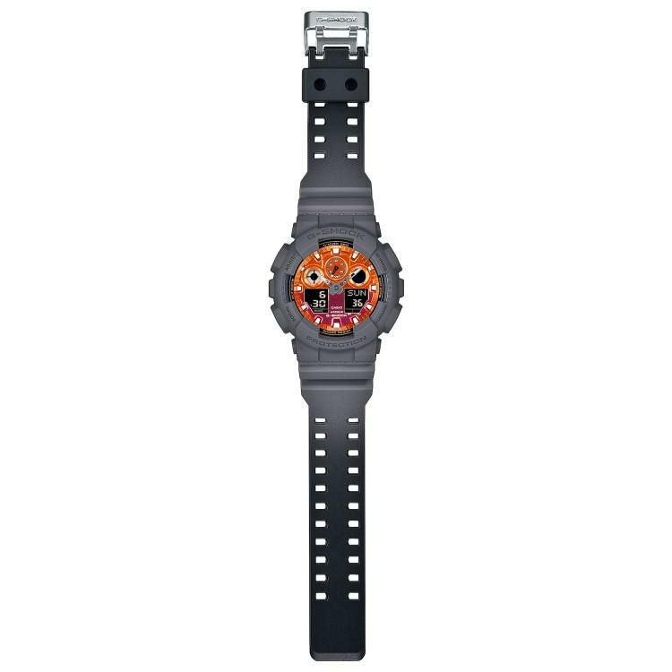 カシオ ジーショック 腕時計 Flame inside クオーツ 樹脂バンド メンズ 国内正規品 GA-100FL-8AJF