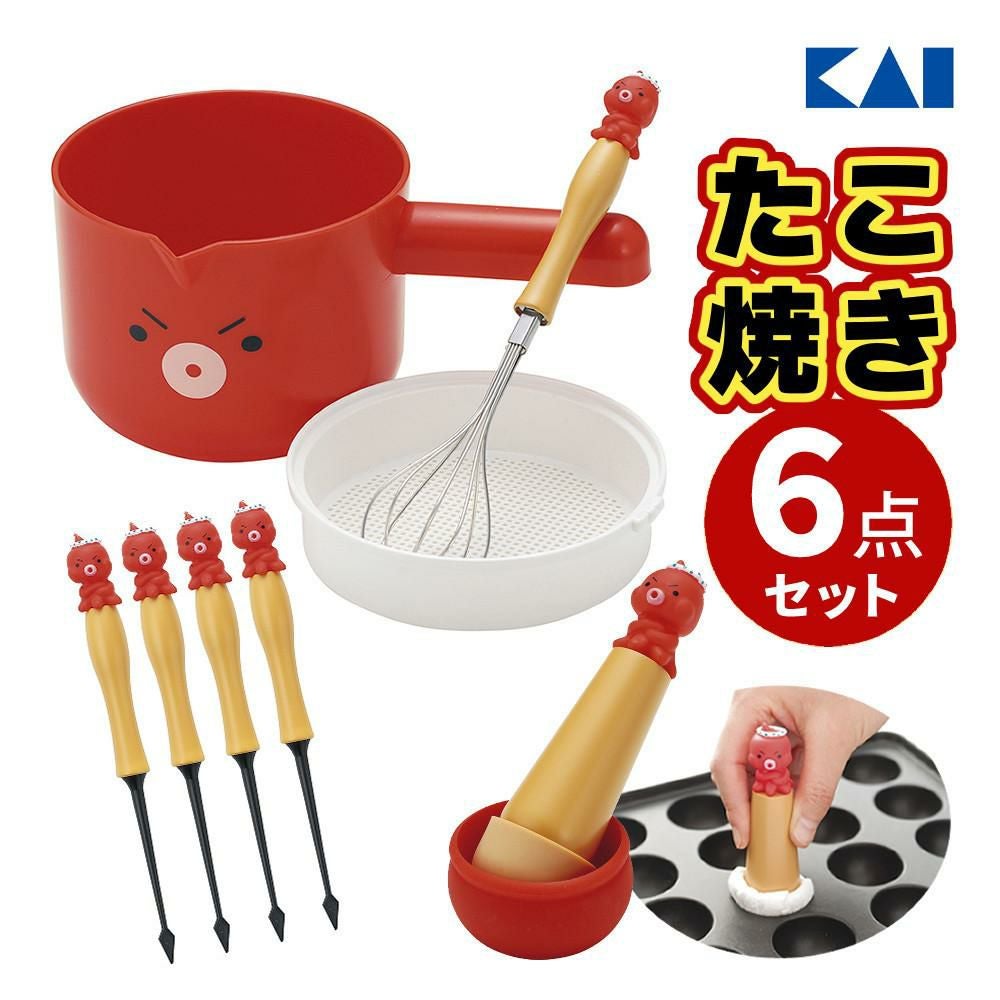 まいど本舗  粉つぎボールセット DS1021＆キッチンペーパーで油引き DS1020＆まとめやすいダイヤ型ピック DS1018×4本 6点セット