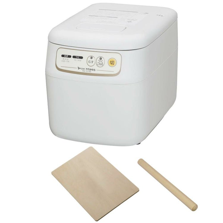 エムケー精工 餅つき機 かがみもち 全自動 1升 RM-101SN めん棒 のし板付き 3点セット（ラッピング不可）