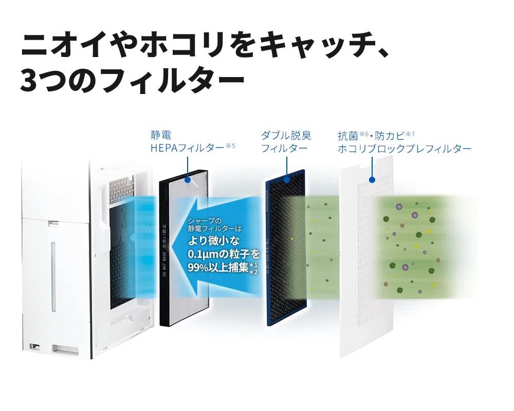 シャープ 空気清浄機 加湿器 KI-SX70-T ブラウン ～16畳 最大加湿量
