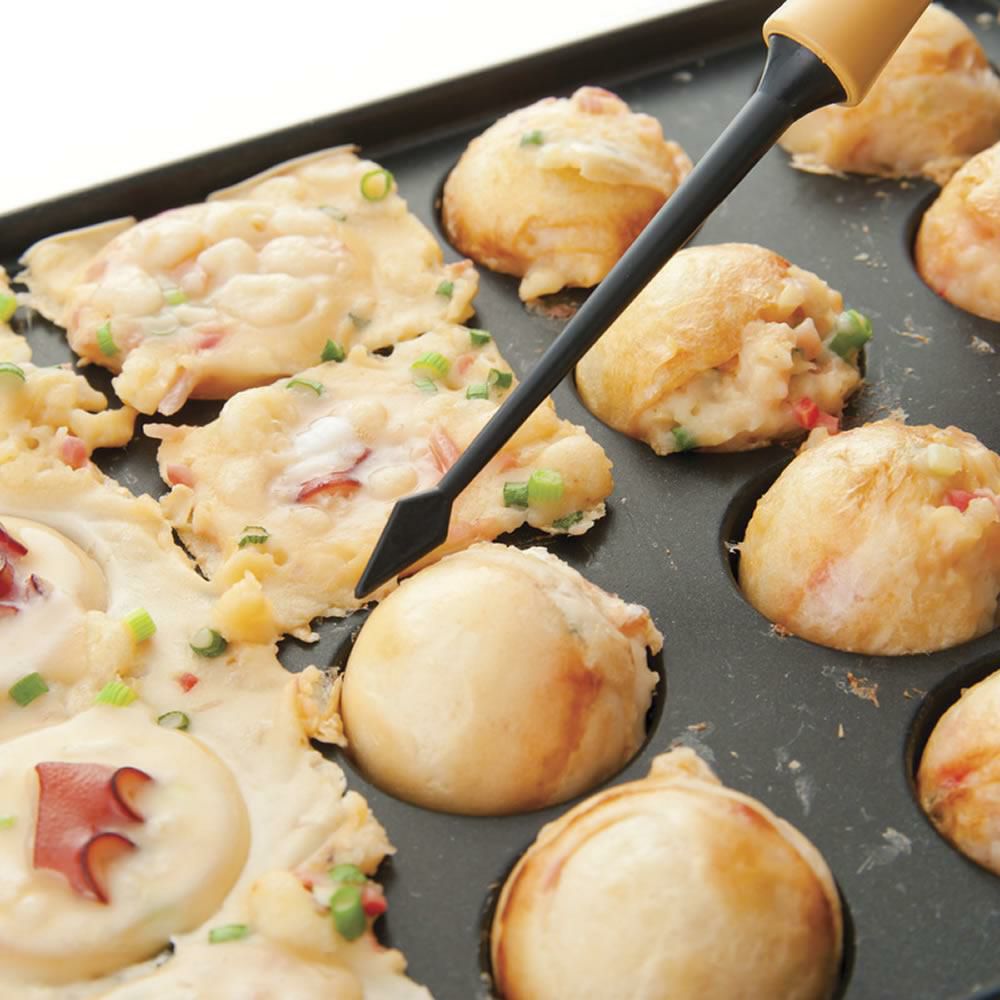 調理雑貨貝印 たこ焼き＆お好み焼き まいど本舗 粉つぎボールセット＆油引き＆ピック2本＆返し90mm＆コテ2枚組