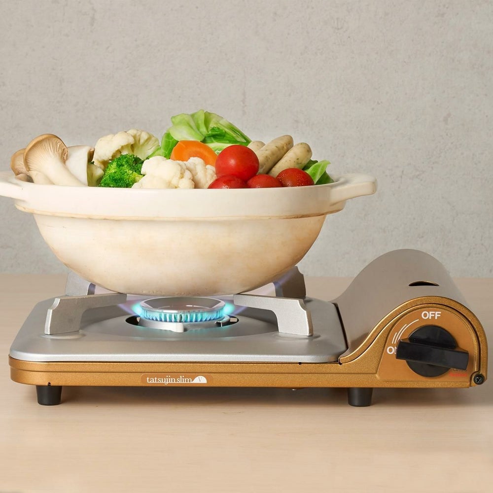 （専用ケース＆クロス付き）イワタニ カセットコンロ カセットフー 達人スリムV CB-TS-5 ゴールド （ラッピング不可）