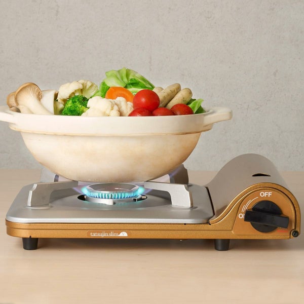 （専用ケース＆クロス付き）イワタニ カセットコンロ カセットフー 達人スリムV CB-TS-5 ゴールド （ラッピング不可）