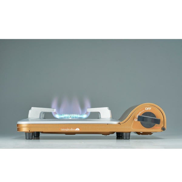 （専用ケース＆クロス付き）イワタニ カセットコンロ カセットフー 達人スリムV CB-TS-5 ゴールド （ラッピング不可）