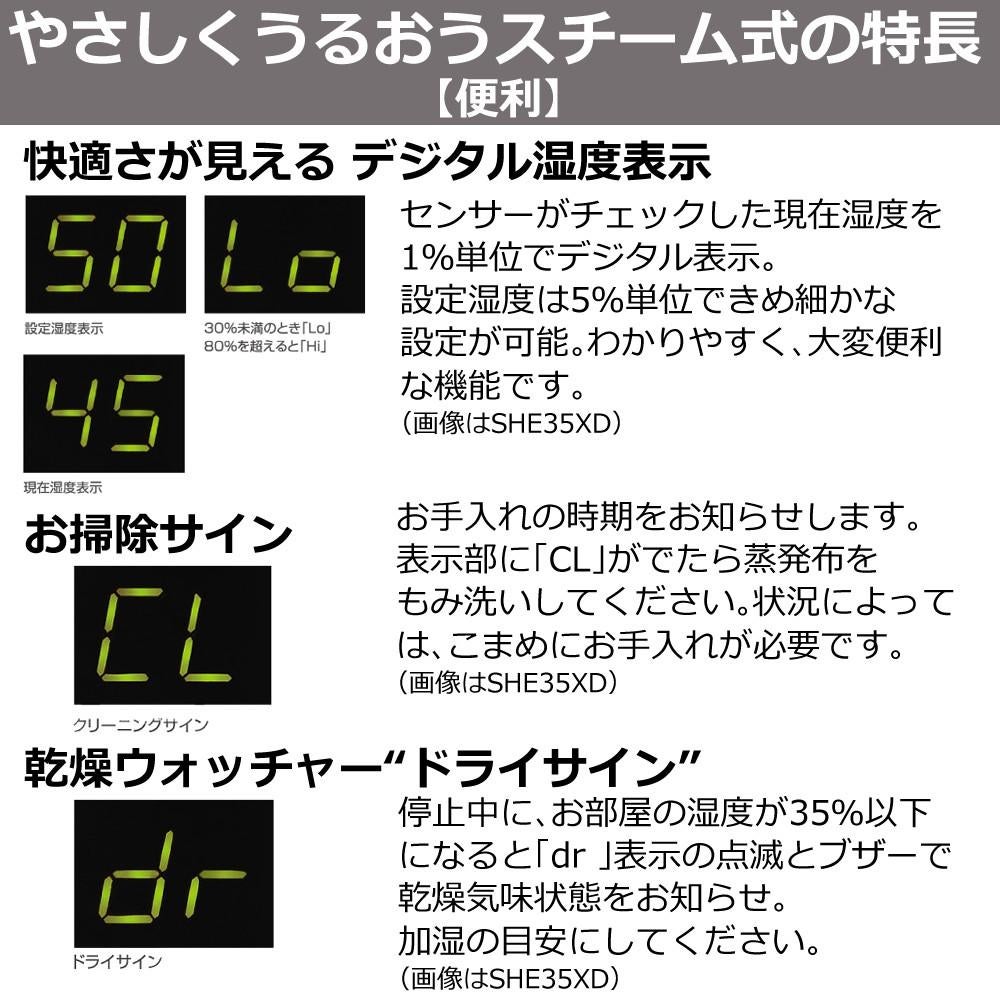 三菱重工 加湿器 加湿空気清浄機 roomist SHE60XD ホワイト ブラックラッピング不可