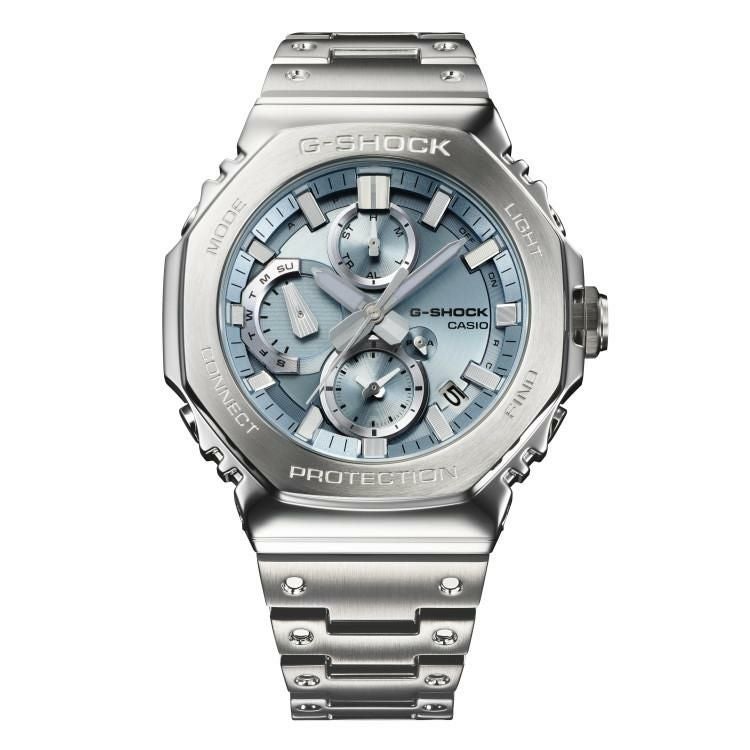 カシオ ジーショック 腕時計 Bluetooth ソーラー メタルバンド メンズ 国内正規品 GMC-B2100AD-2AJF 木製時計スタンド付