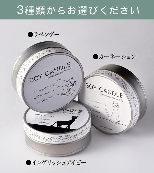 Candly キャンドリー SOY CANDL ソイキャンドル （缶） ハンドメイド カーネーション イングリッシュアイビー ラベンダー