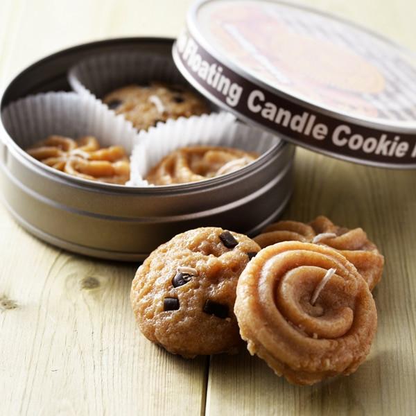 Candly キャンドリー クッキーフロートキャンドル 1缶6枚入り 香り バニラ