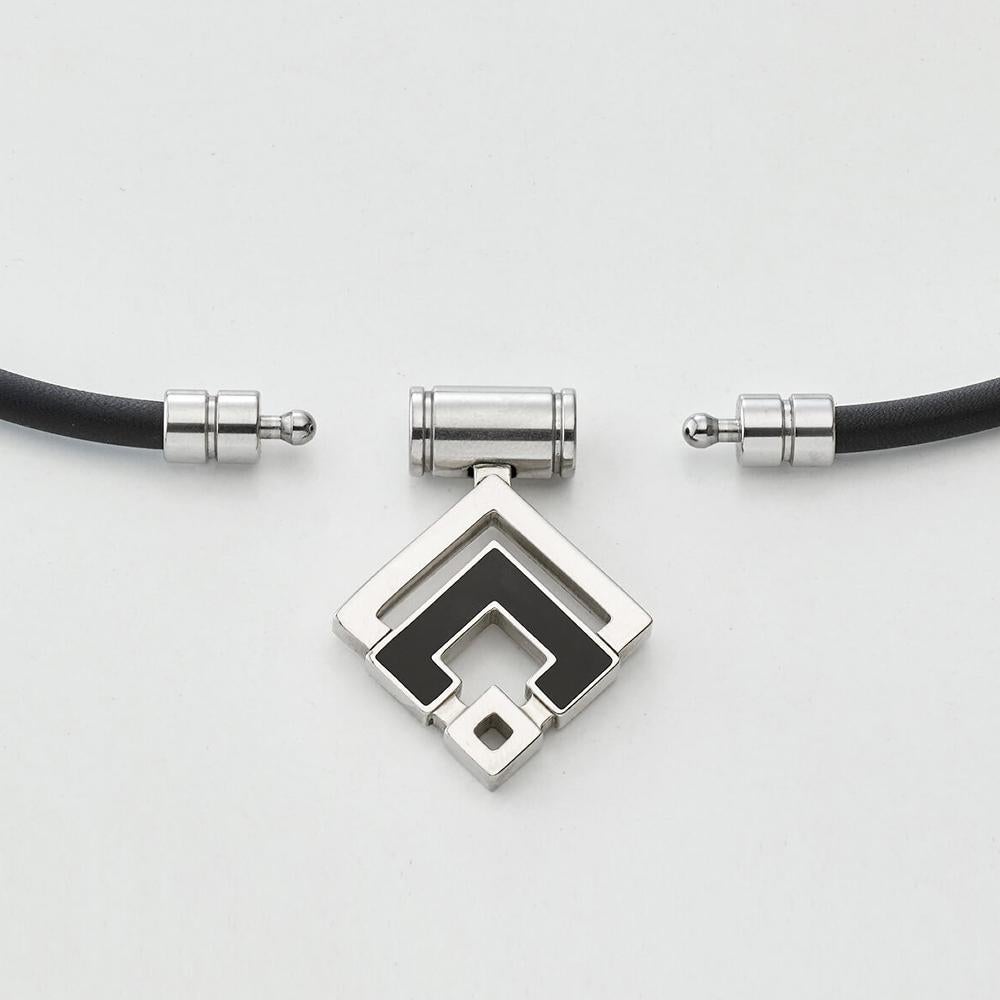 コラントッテ 磁気ネックレス TAO ネックレスα ARAN スポーツネックレス ユニセックス ブラック シルバー Mサイズ ABARD37M Colantotte