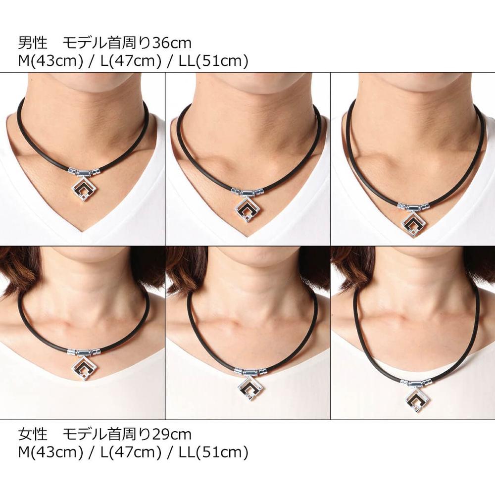 コラントッテ 磁気ネックレス TAO ネックレスα ARAN ブラック シルバー
