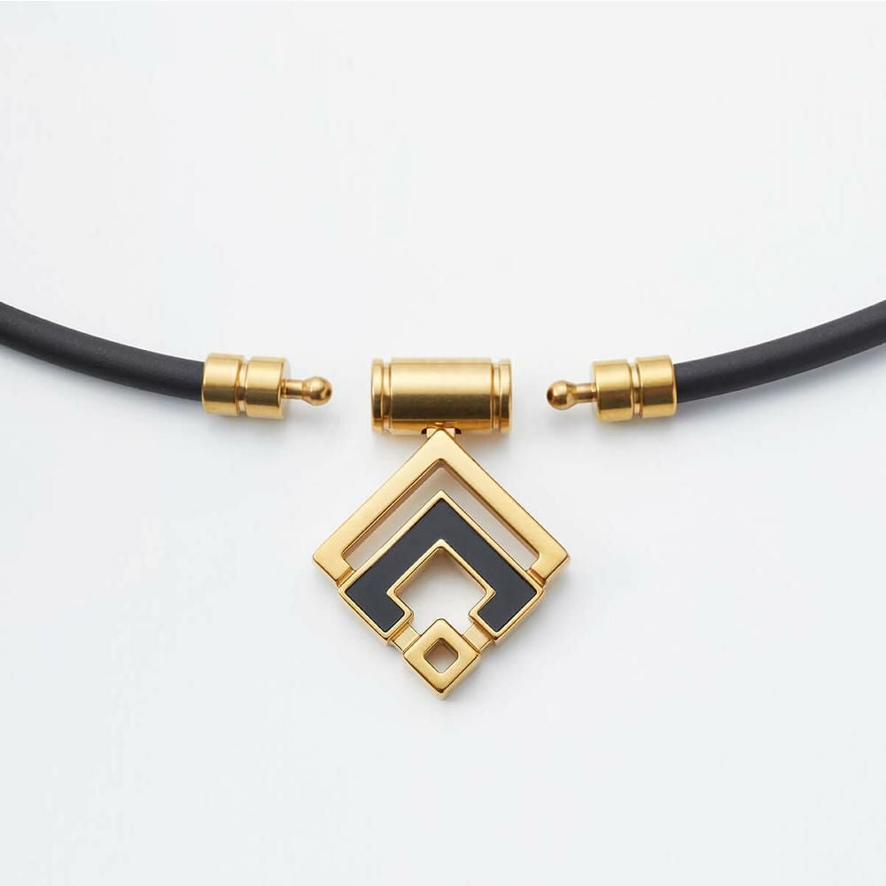 コラントッテ 磁気ネックレス ブラック クラシックゴールド LLサイズ TAO ネックレスα ARAN スポーツネックレス ABARD52LL