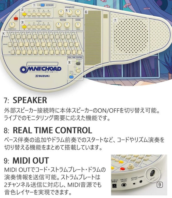 SUZUKI スズキ オムニコード OM-108 オートハープ 電子楽器 自動伴奏機能付き