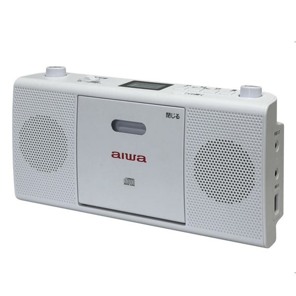 aiwa アイワ CDラジオ audio -G RCD1 GAA4-RCD0001 カラー選択式  ヘッドホン 単二電池8本 クロス2枚付き 4点セット