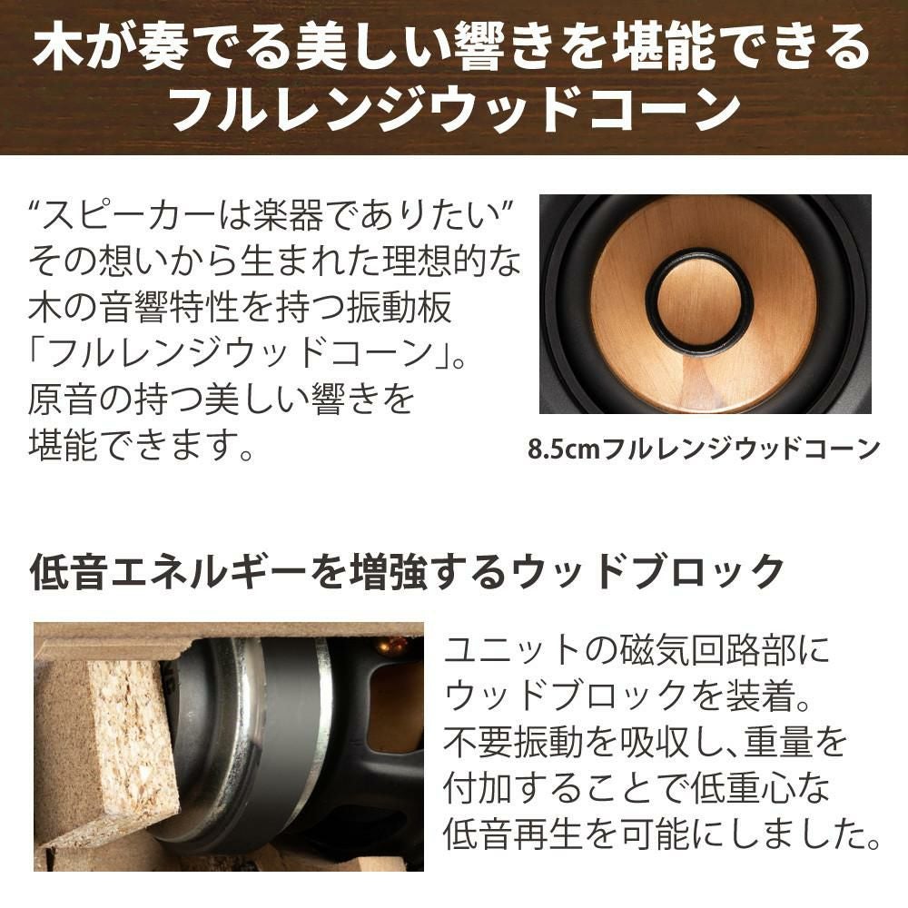 レビューで選べる特典）Victor ビクター WOOD CONE コンパクト