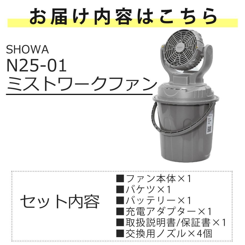 ミスト扇風機 ミストワークファン N25-01 SHOWA（ラッピング不可