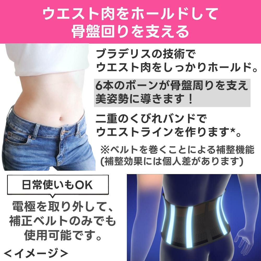 ヤーマン 補正下着 EMS くびれキュット モア ブラック MNA52N | ホーム