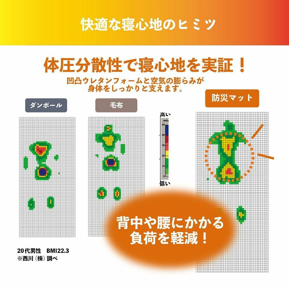 マットレス）西川 HD04980601330 防災マット ブラウン（ラッピング不可