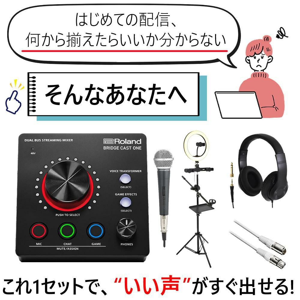 Roland ゲーミングDAC・ミキサー BRIDGE CAST ONE マイク ケーブル