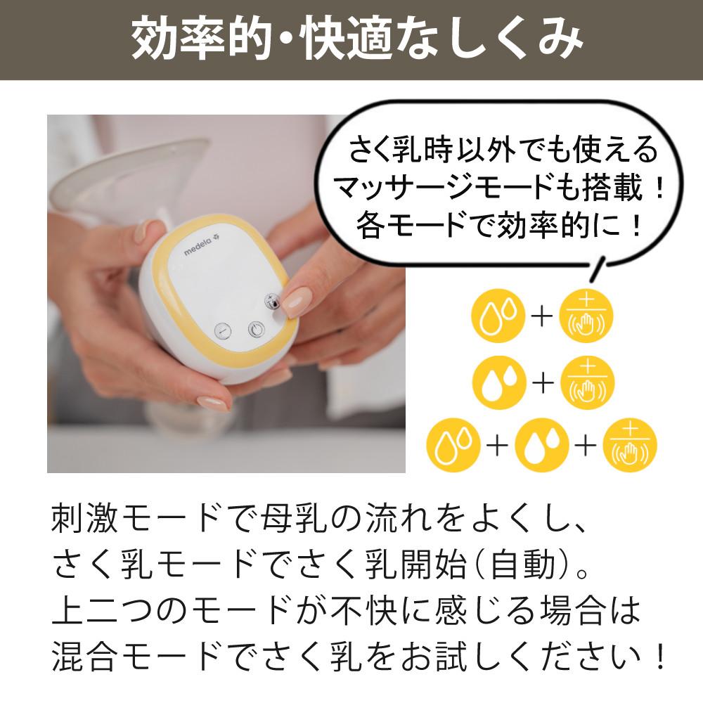 メデラ さく乳器 メデライージー 電動さく乳器 片胸用 はじめて3点
