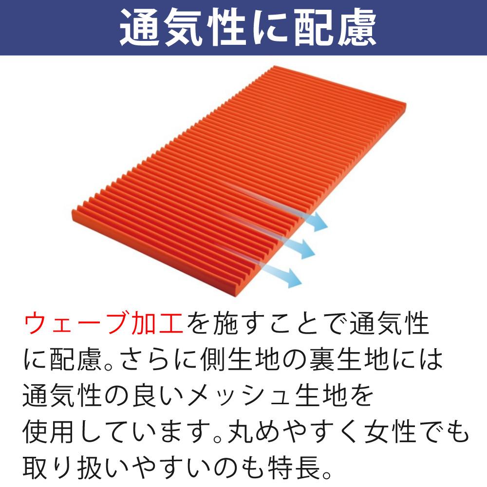 西川 マットレス エニーマット 丸巻き ブルー D 高反発 通気性 軽量