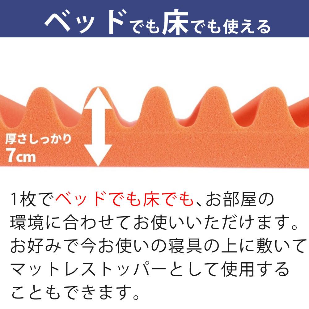 西川 マットレス エニーマット 丸巻き ブルー D 高反発 通気性 軽量
