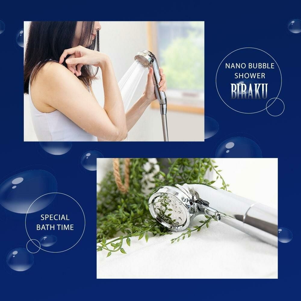 山善 アラミック シャワーヘッド ナノバブルシャワーヘッド BIRAKU YA